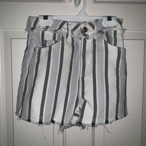 Striped TopShop shorts